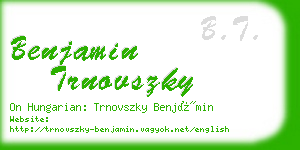benjamin trnovszky business card